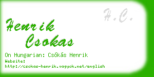 henrik csokas business card